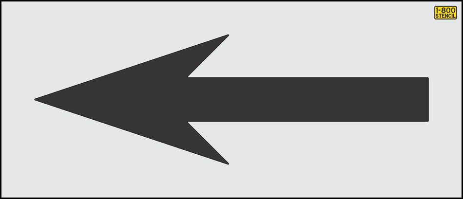 72" Vermont DOT Bike Lane Straight Arrow Stencil