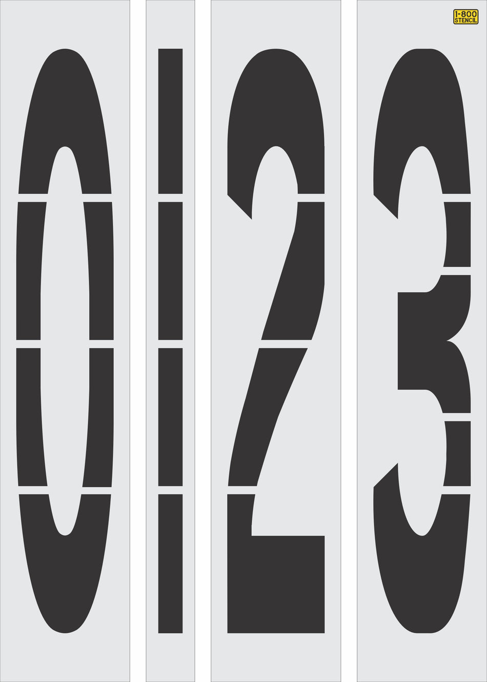 72" Washington DOT Number Kit Stencil