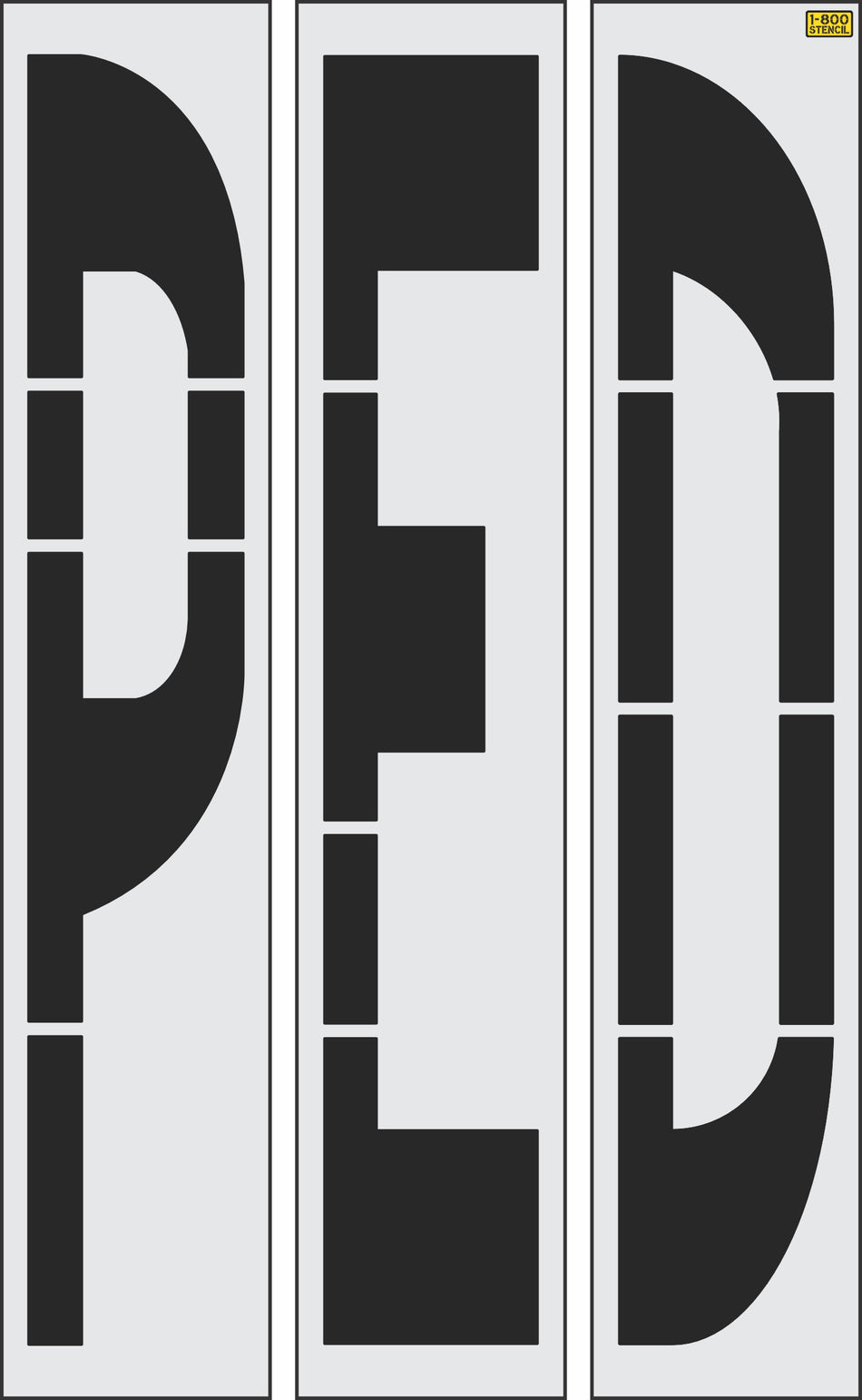 96" Wisconsin DOT PED Stencil