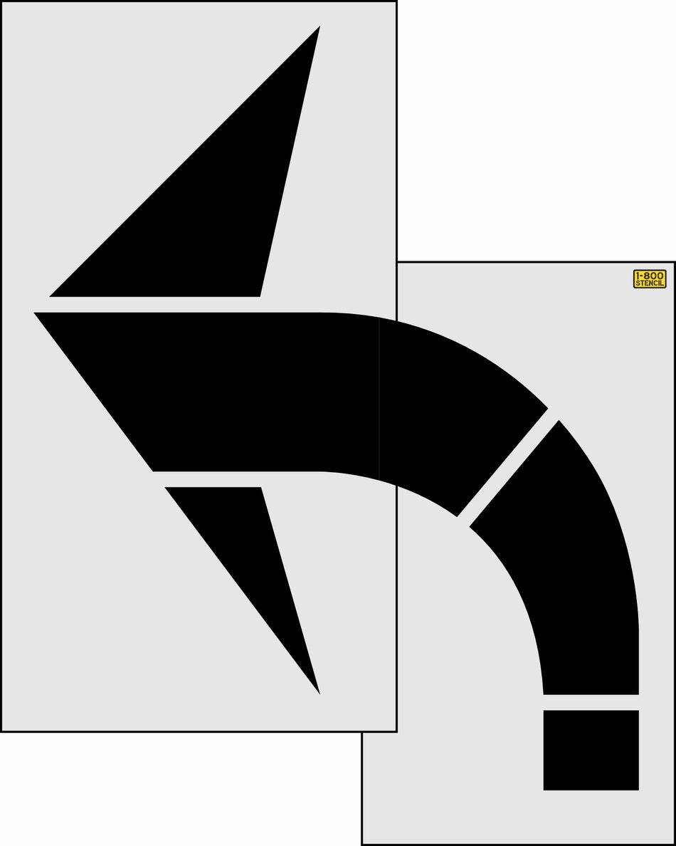 96" Wisconsin DOT Turn Arrow Stencil