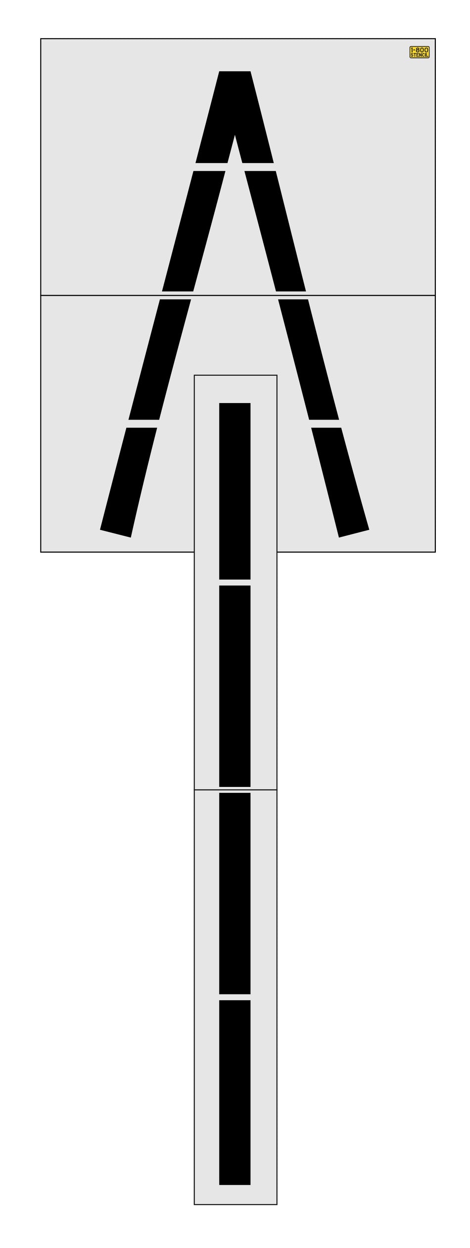 282" Wisconsin DOT Wrong Way Arrow Stencil