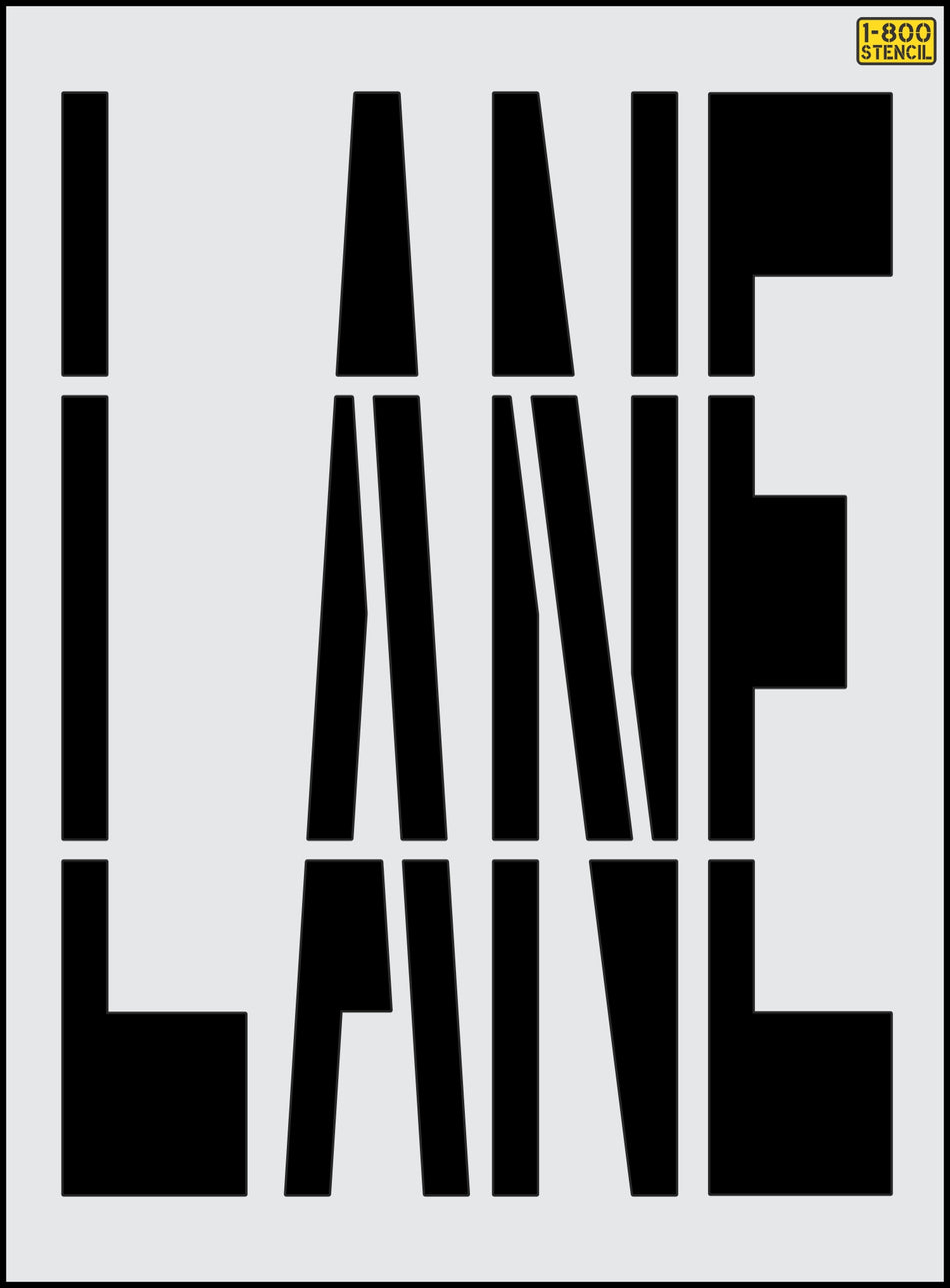 48" Wisconsin DOT LANE Stencil