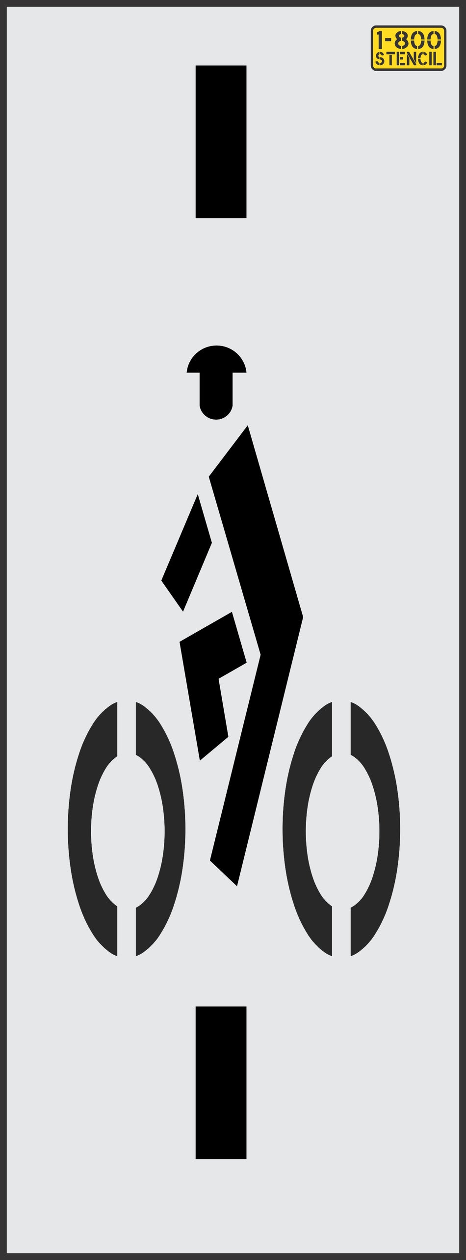 43" Wisconsin DOT Bike Rider with Dashes Stencil