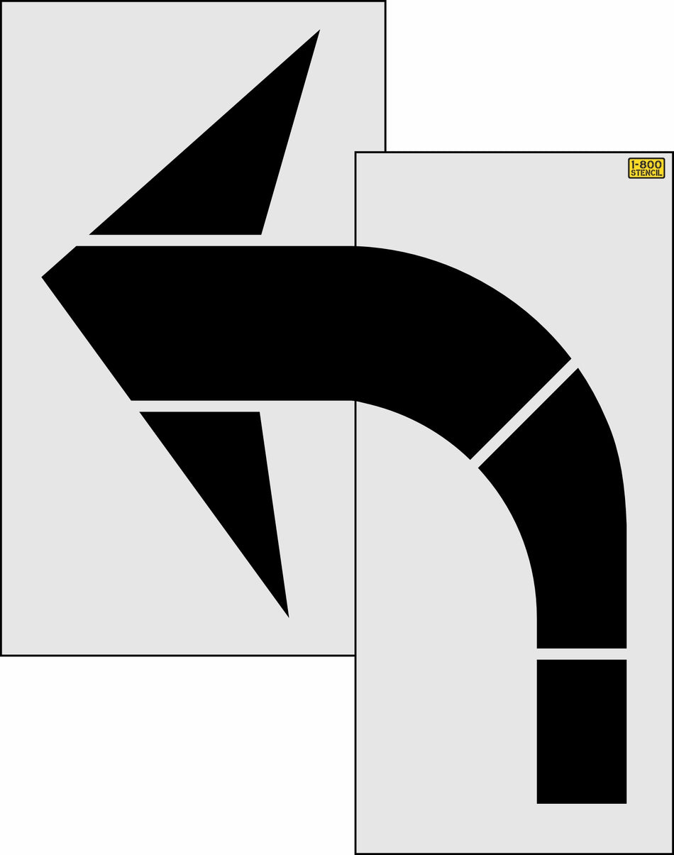 104" West Virginia DOT Turn Arrow Stencil