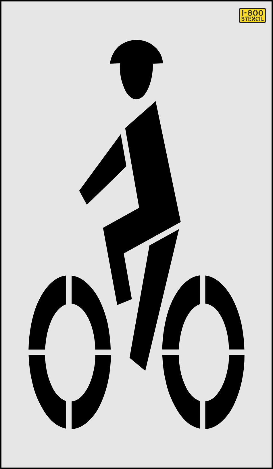 72" West Virginia DOT Bike Rider Stencil