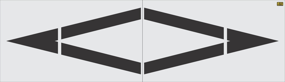 156" Wyoming DOT Preferential Lane Symbol Stencil