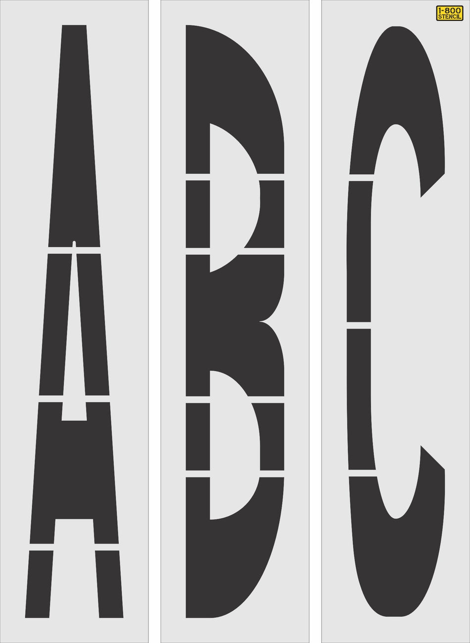 96" Wyoming DOT Alphabet Kit Stencil - High-quality stencil for pavement marking, durable and reusable