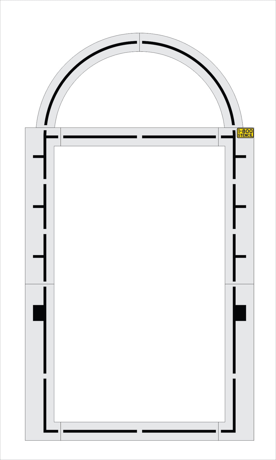 224" Basketball Court Key Stencil