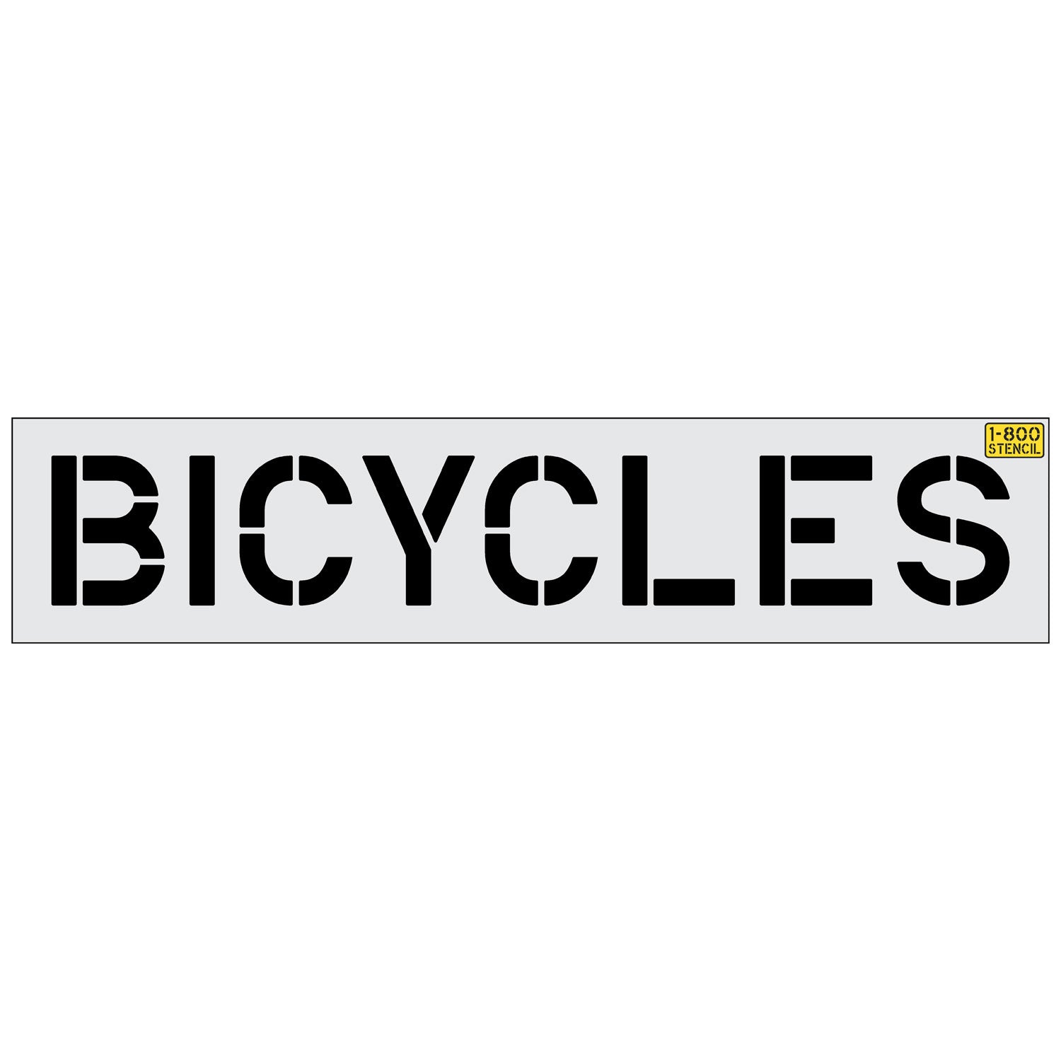 12 inch BICYCLES stencil