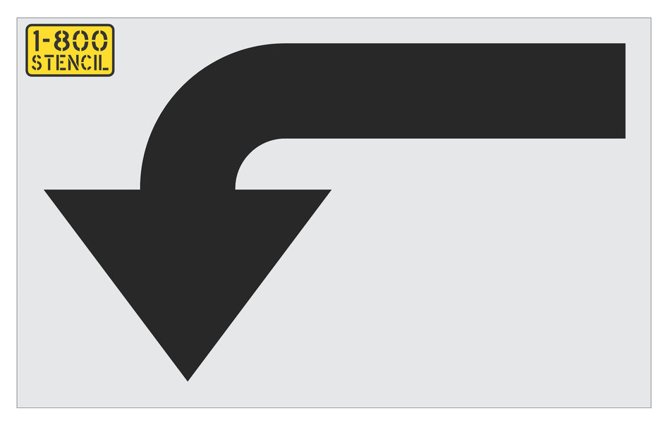 72" 7Brew Left Turn Arrow Stencil