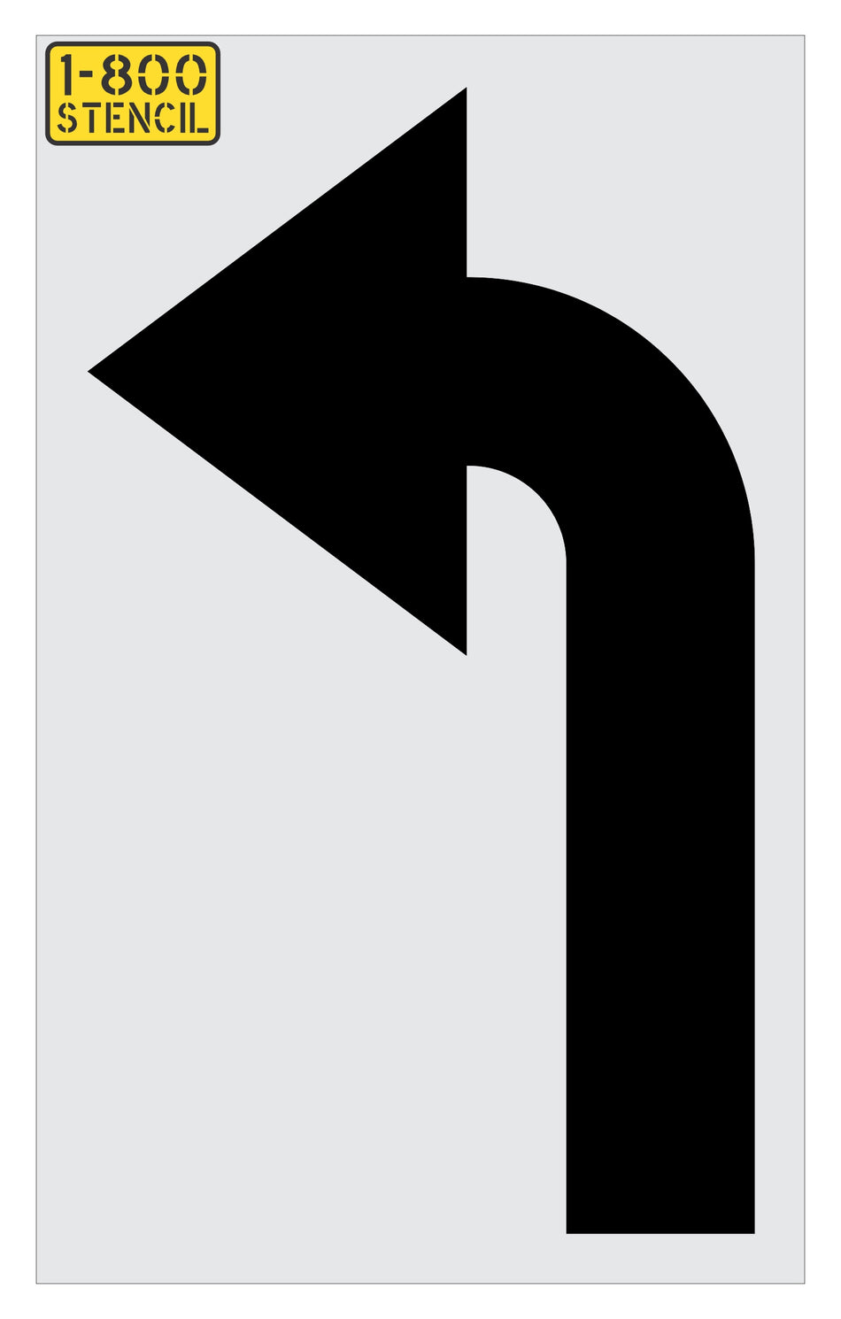 72" 7Brew Left Turn Arrow Stencil