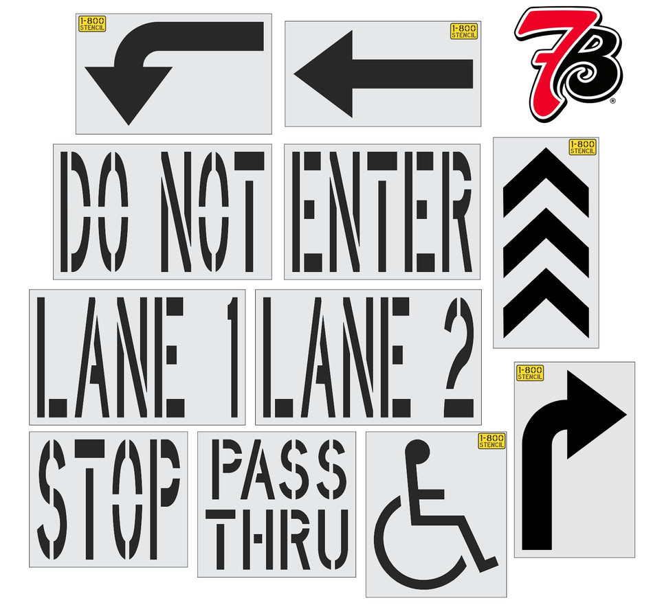 {10 pc} 7Brew Striping Stencil Kit