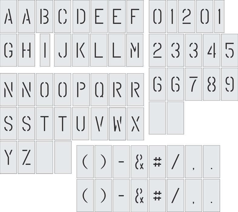 4" Alphabet and Number Mega Kit Stencil