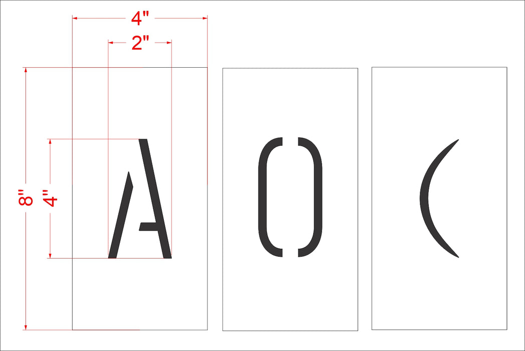 4" Alphabet and Number Mega Kit Stencil