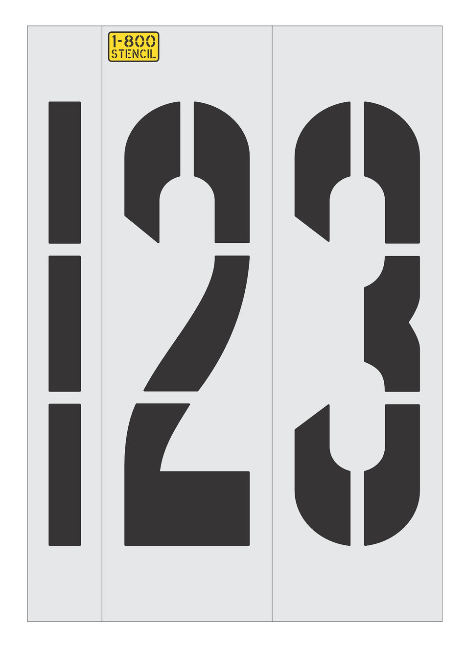 42" x 12" Number Kit Stencil