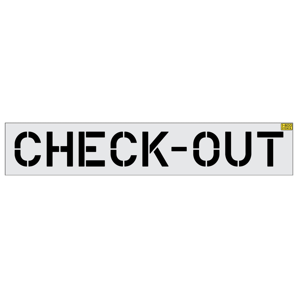 12 inch check-out stencil