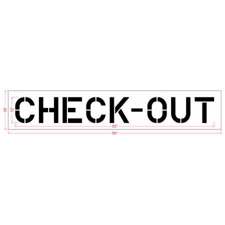 12 inch check-out stencil
