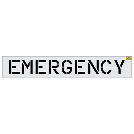 12 inch EMERGENCY stencil