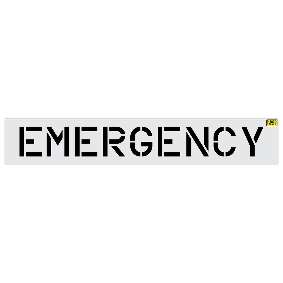 12 inch EMERGENCY stencil