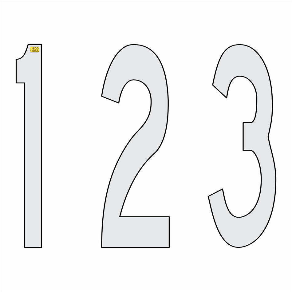 48" FAA Airport Number Stencil Cutout Kit