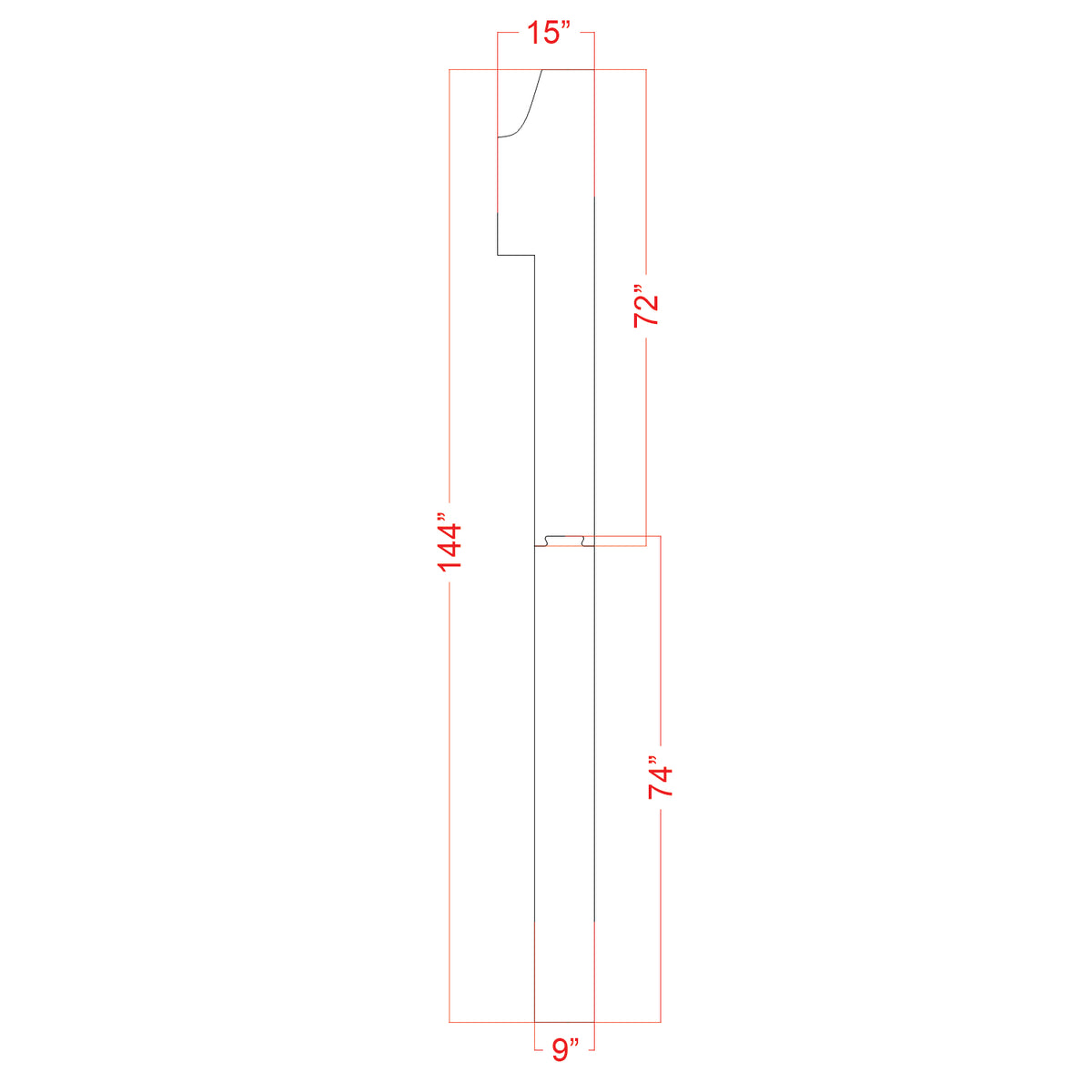 144-inch FAA Airport 1368 pavement marking stencil with dash cutout set for runway and airfield markings