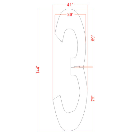 144-inch FAA Airport 1368 pavement marking stencil with dash cutout set for runway and airfield markings