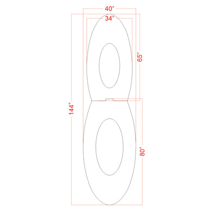 144-inch FAA Airport 1368 pavement marking stencil with dash cutout set for runway and airfield markings