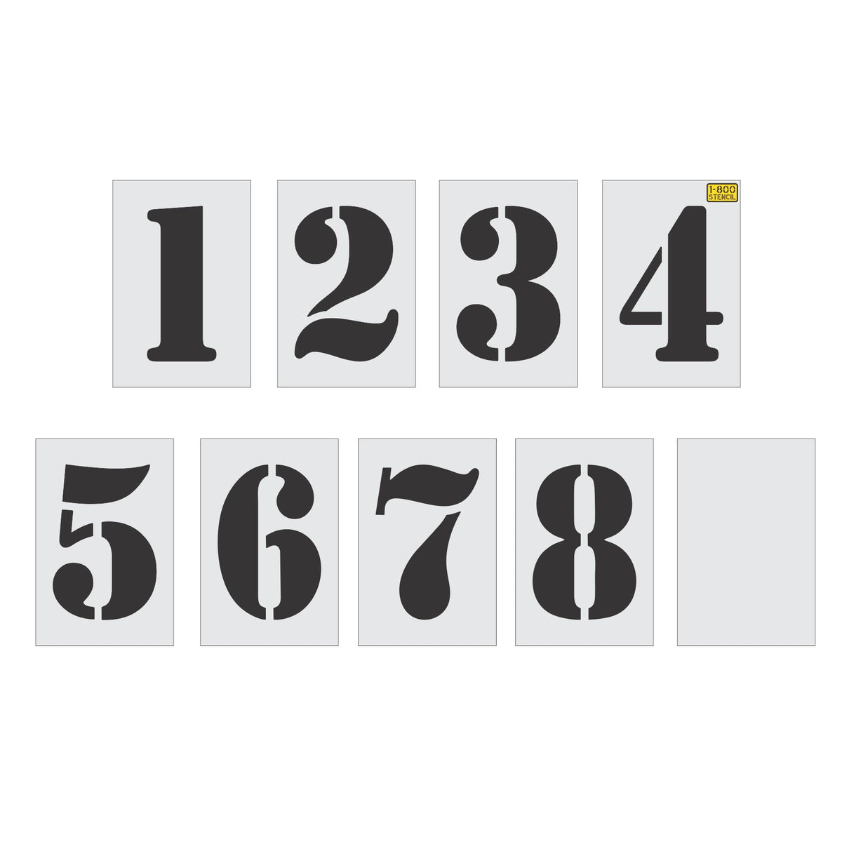 36" Track And Field Number One Stencil - High-quality stencil for pavement marking, durable and reusable