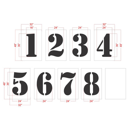 36" Track And Field Number One Stencil - High-quality stencil for pavement marking, durable and reusable