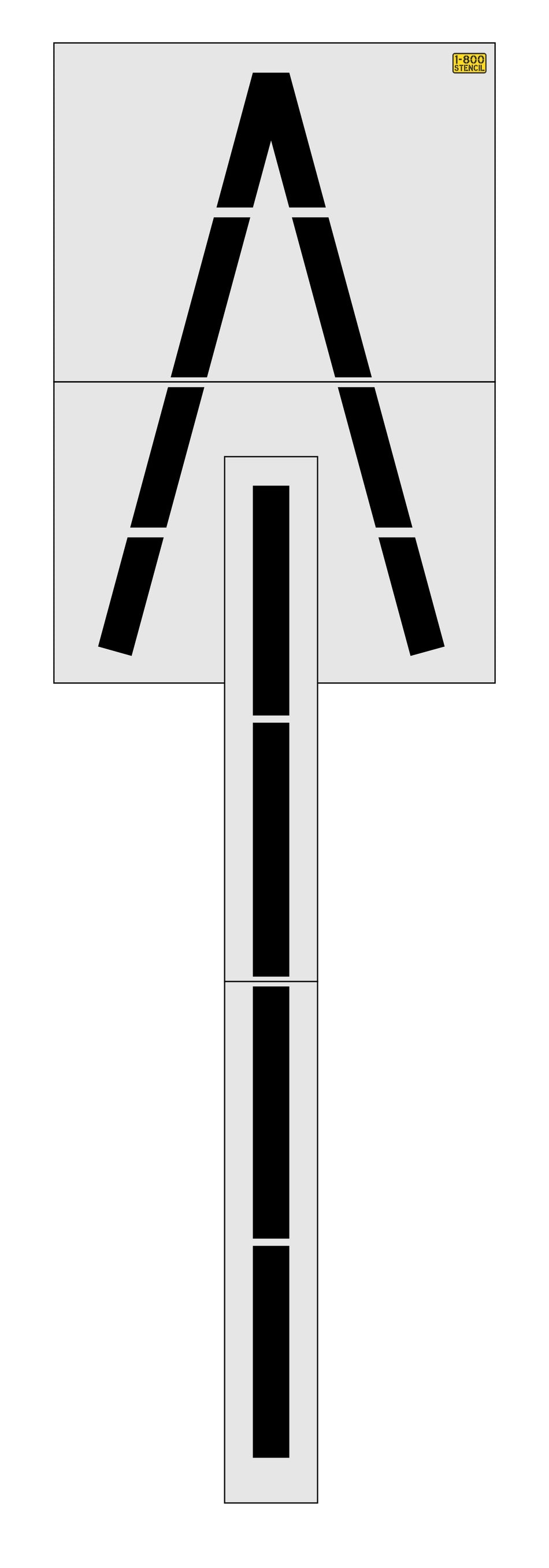 282" Illinois DOT Wrong Way Arrow Stencil