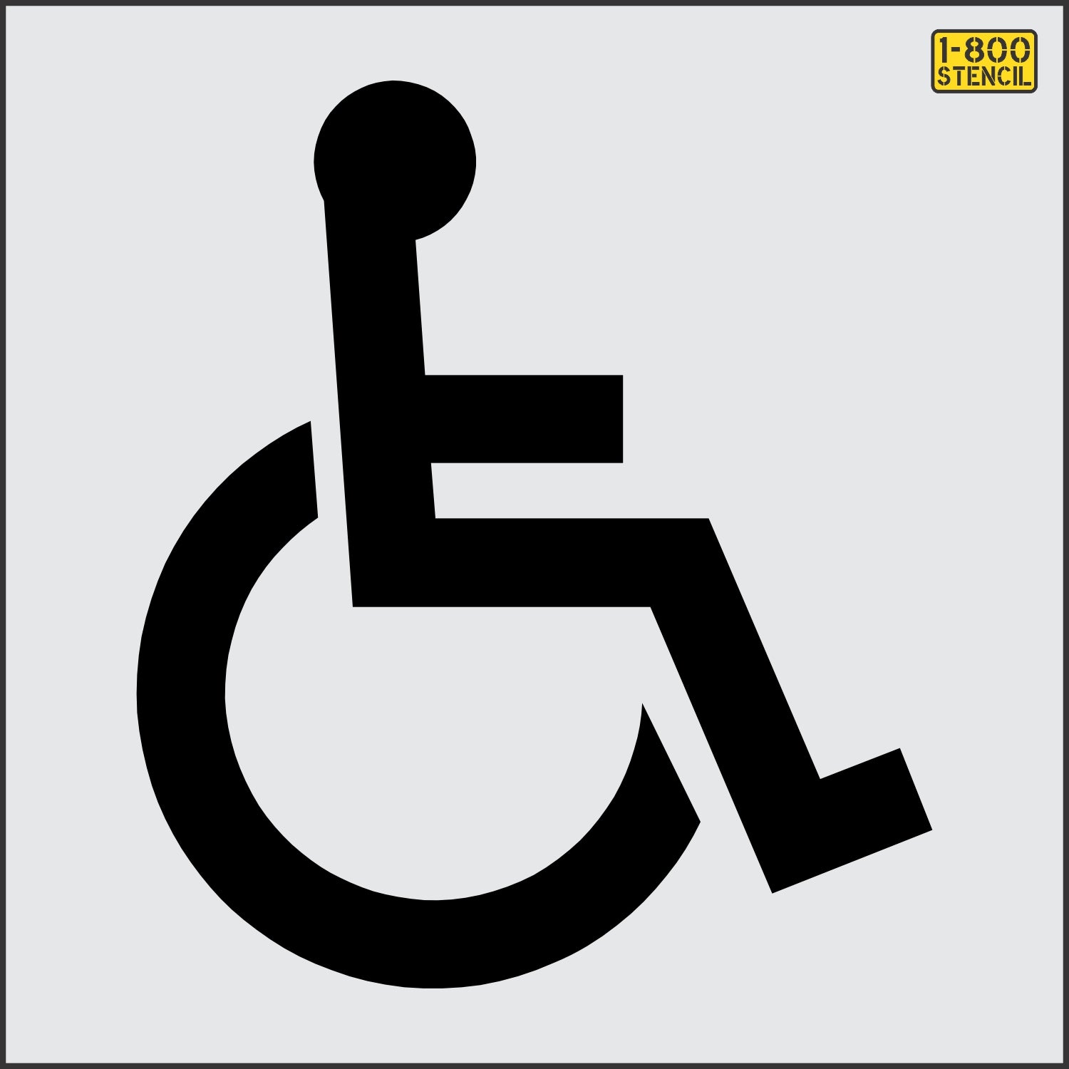 41" Illinois DOT Handicap Stencil - High-quality stencil for pavement marking, durable and reusable