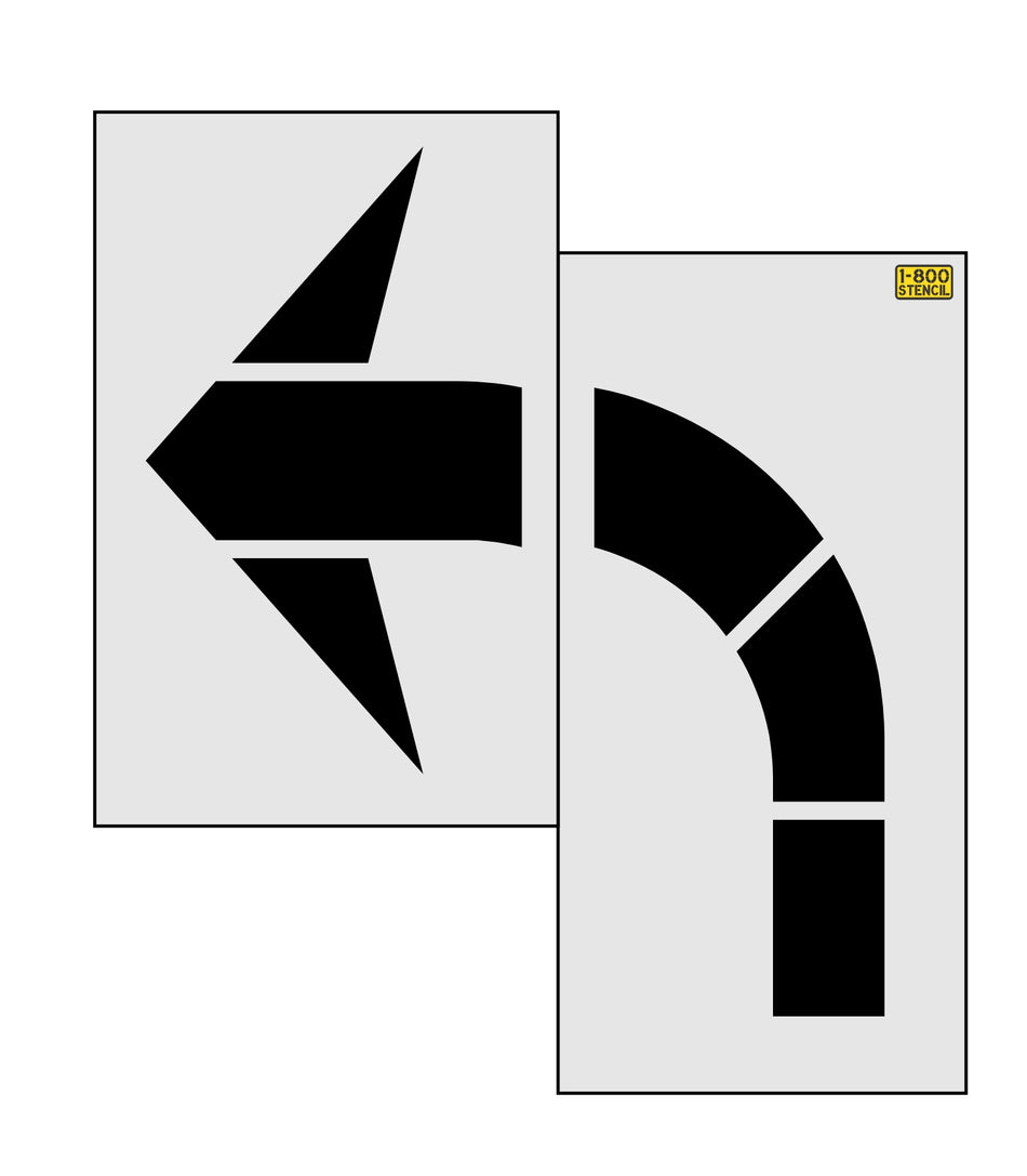 72" Illinois DOT Turn Arrow Stencil