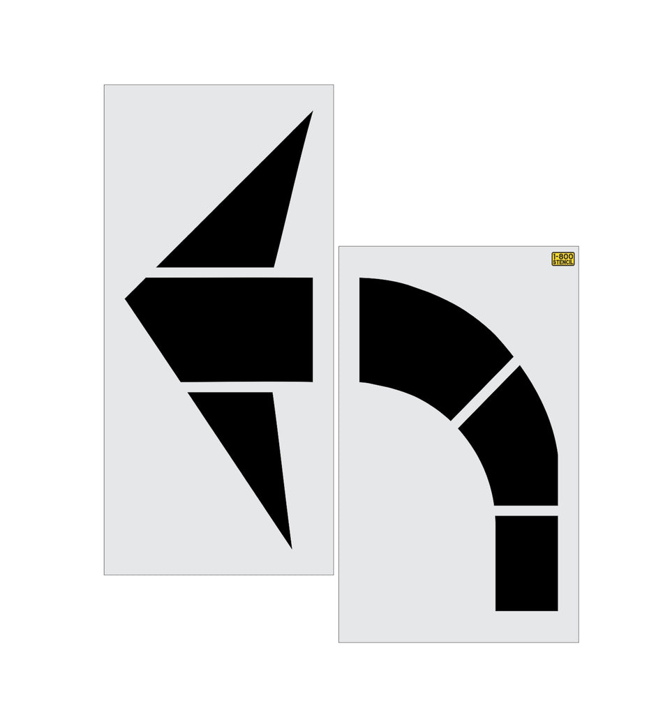 96" Florida DOT Turn Arrow Stencil