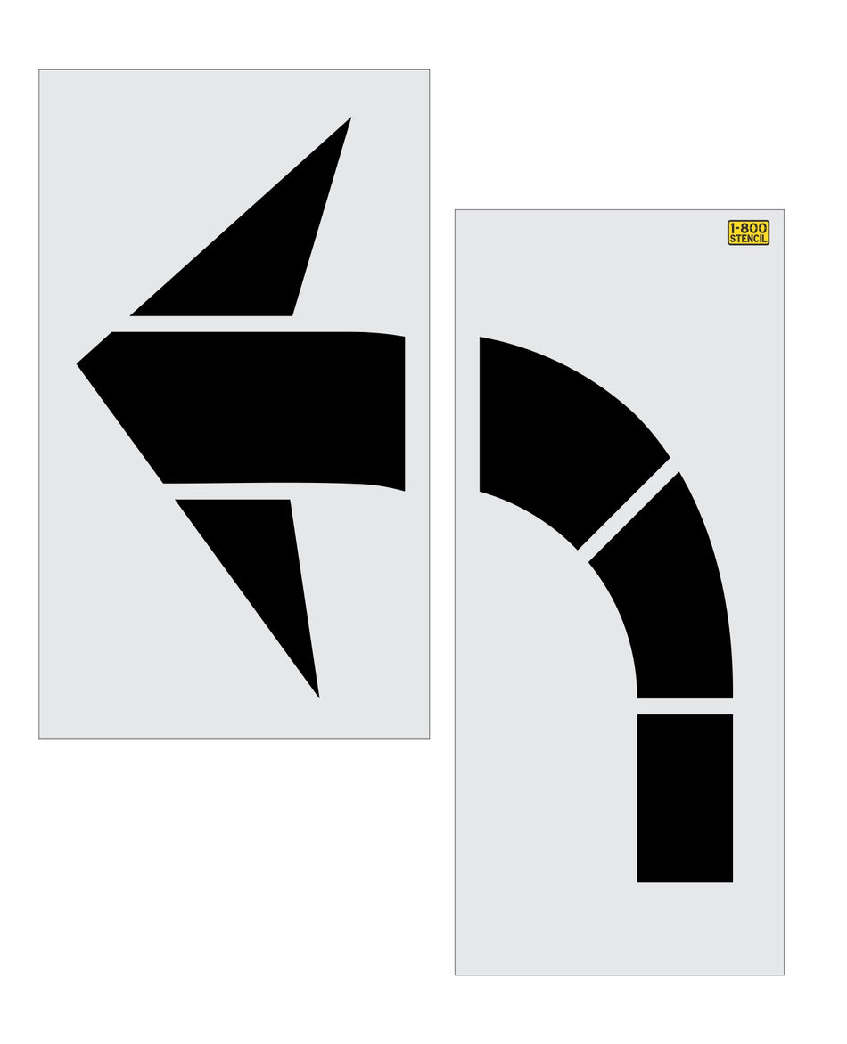 96" Indiana DOT Turn Arrow Stencil