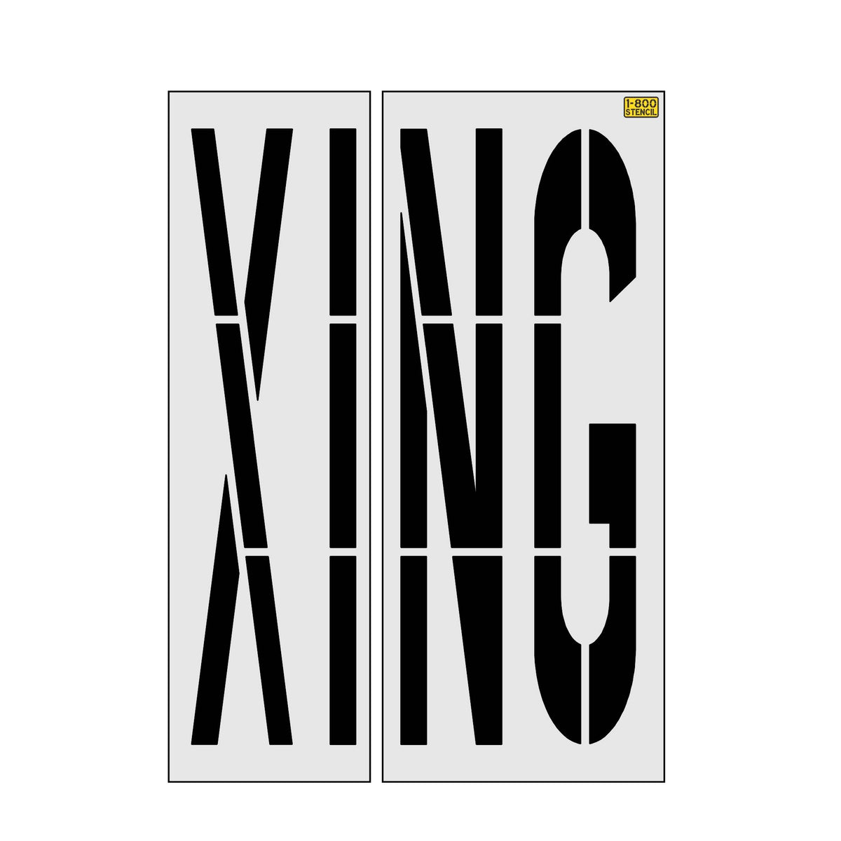 98 inch Arizona DOT XING stencil for pedestrian and roadway crossing pavement striping applications