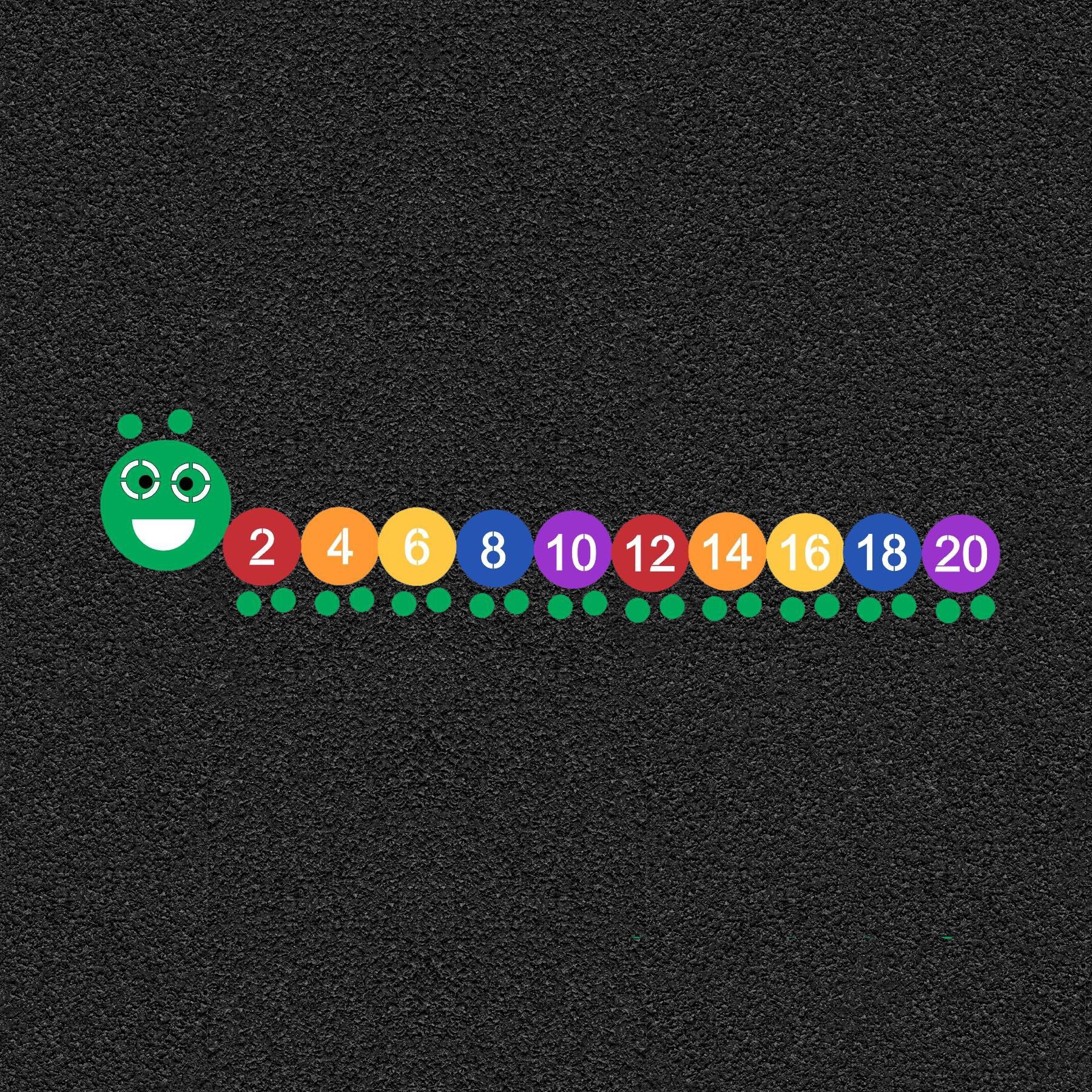 47 by 204 inch Caterpillar numbers stencil for heavy equipment and industrial identification marking applications