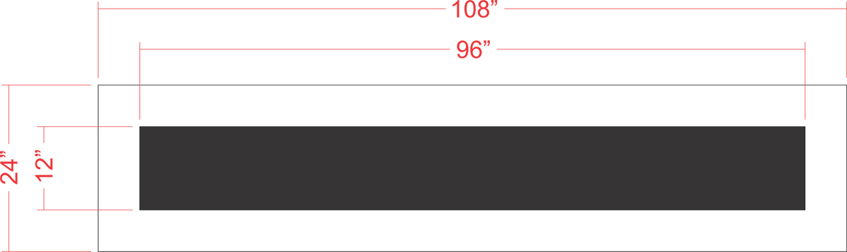 12" x 8' Line Stencil