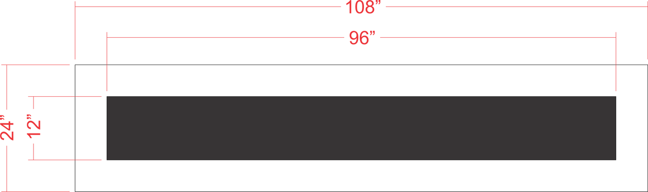 12" x 8' Line Stencil