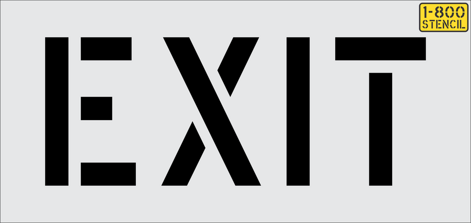 12" EXIT Stencil