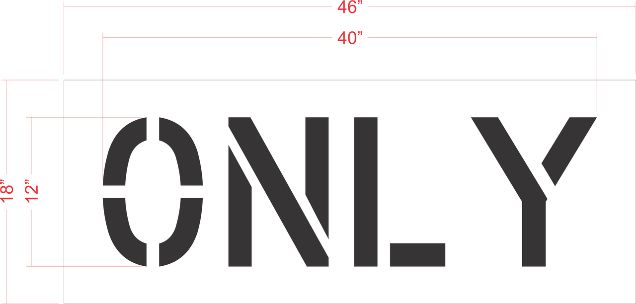12" ONLY Stencil