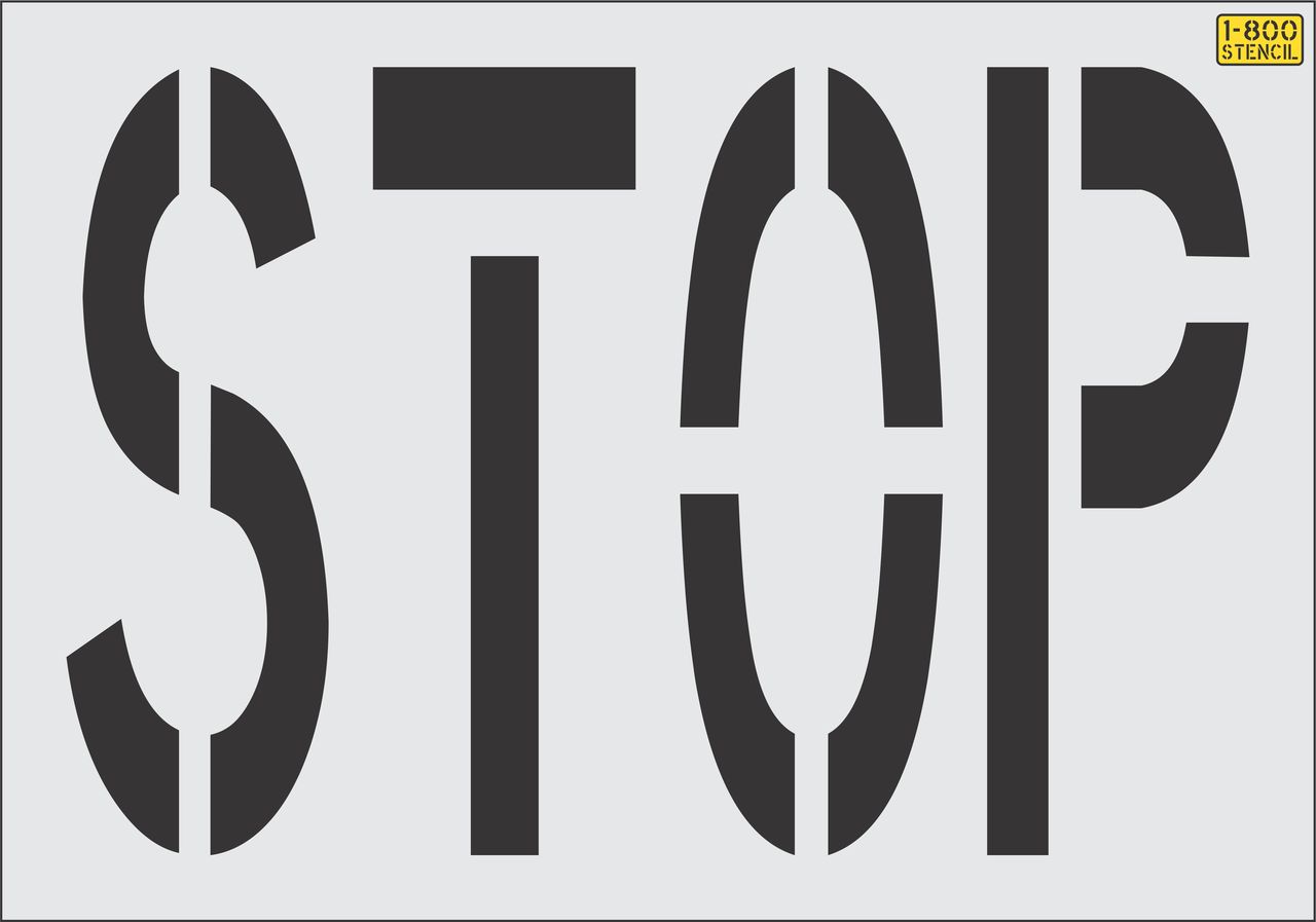 36" STOP Stencil