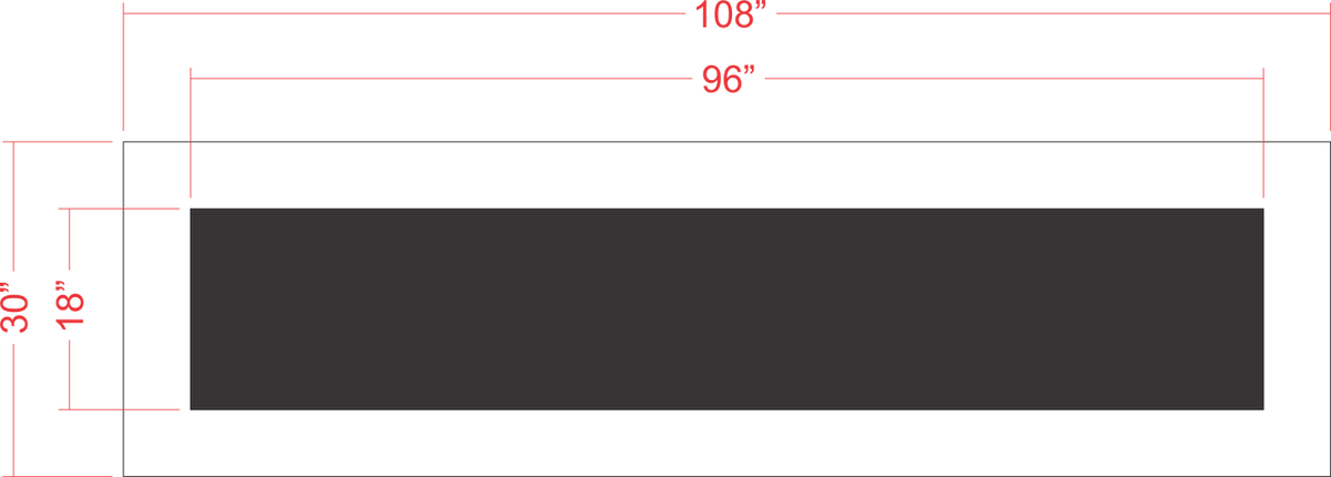 18" x 8' Line Stencil