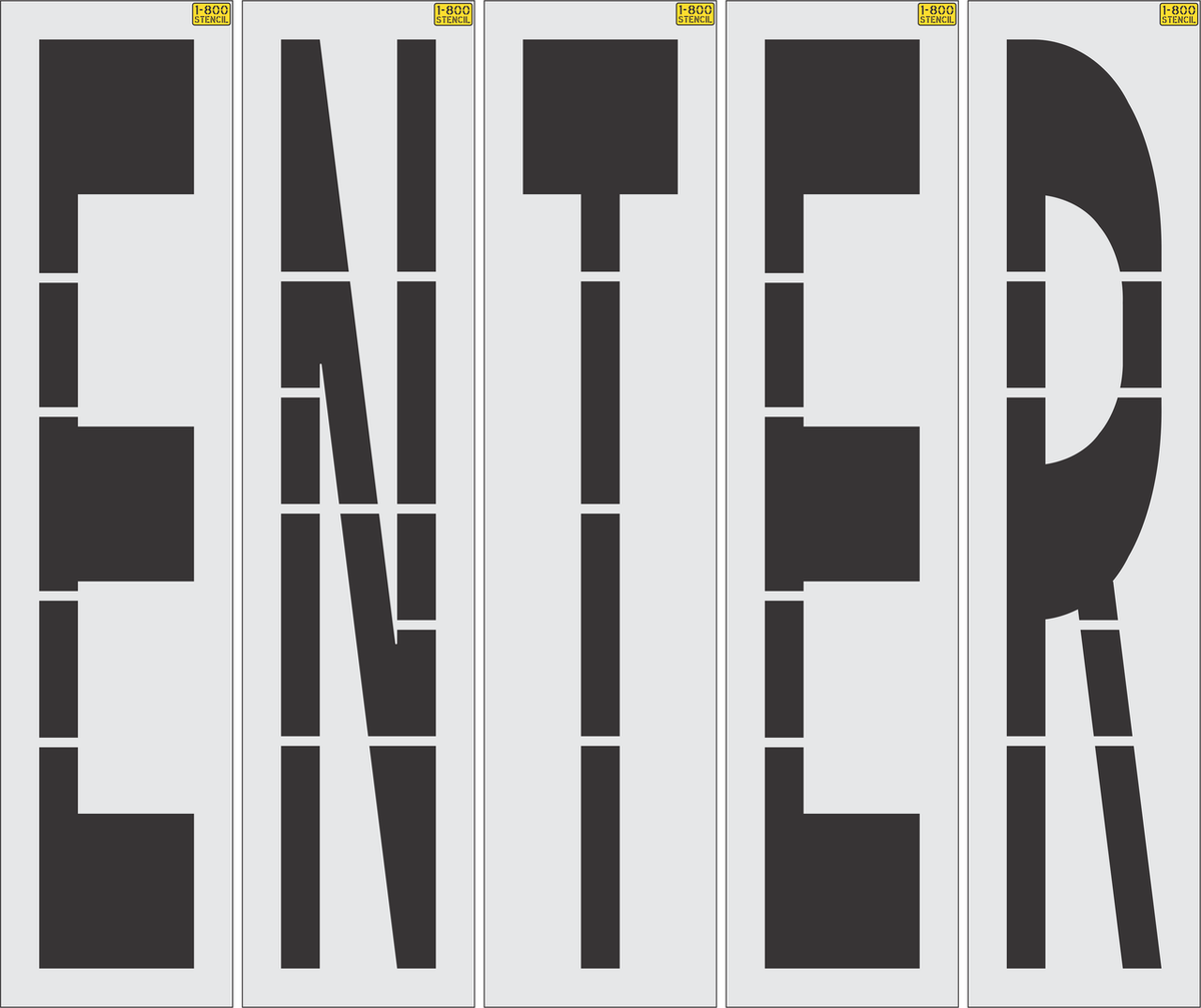 96" ENTER Stencil