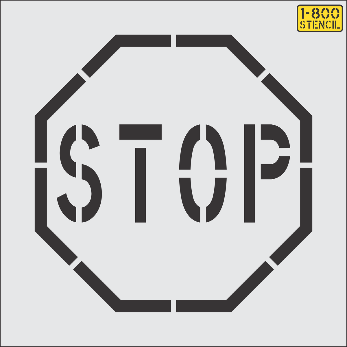 24" Stop Sign Stencil (one piece)