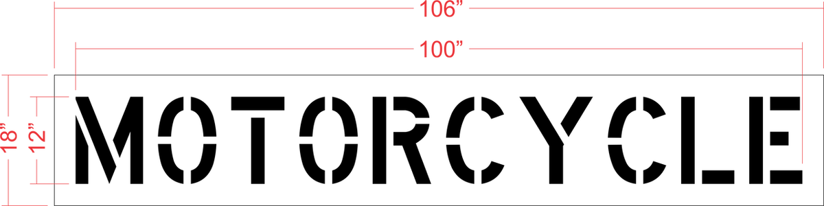 12" MOTORCYCLE Stencil