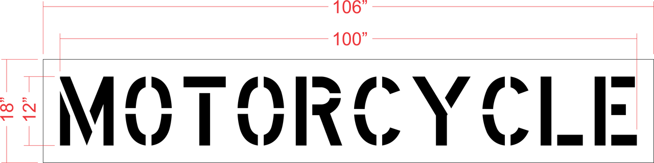 12" MOTORCYCLE Stencil