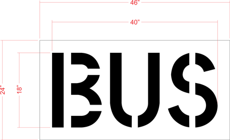 18" BUS Stencil