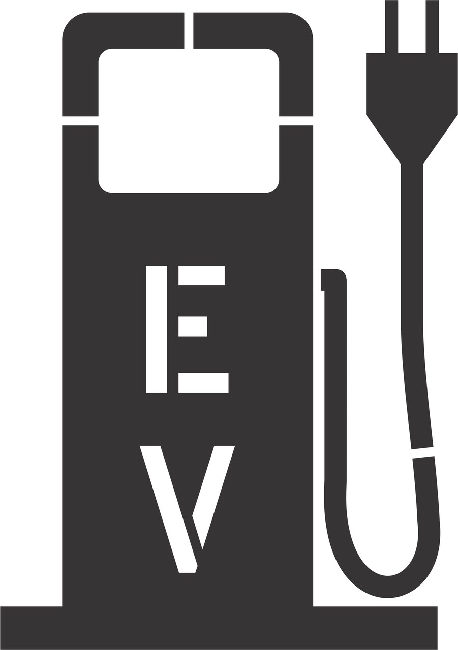 48" Electric Vehicle logo - gas pump style Stencil