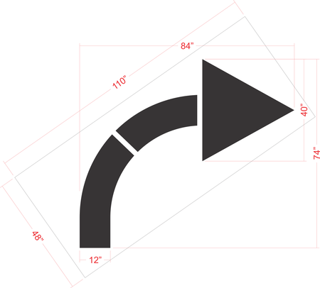 Chick-Fil-A 84" Turn Arrow