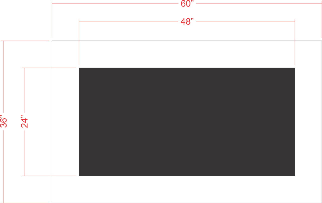 24" x 4' Line Stencil